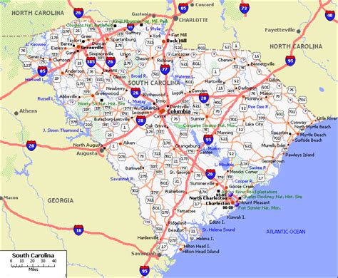 cities of sc|Cities In South Carolina & Interactive Map .